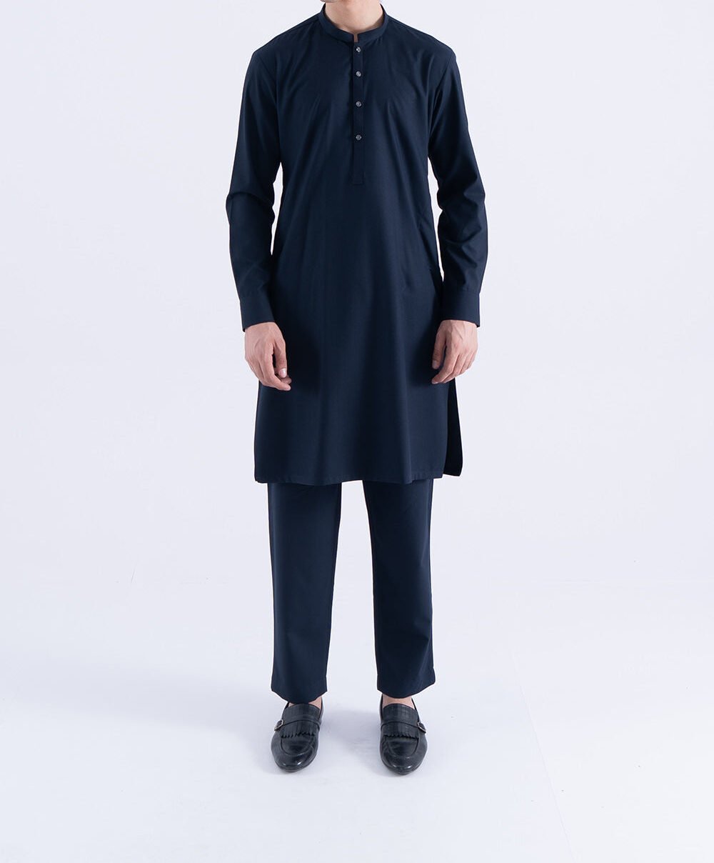 Lylatul Navy Blended Kurta Trouser Lylatul Navy Blended Kurta Trouser
