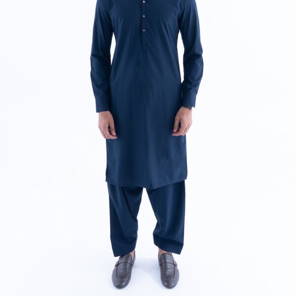 Lylatul Navy Blended Shalwar Kameez