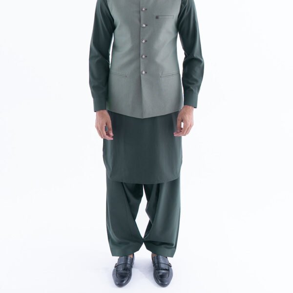 Lylatul Olive Blended Waistcoat