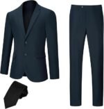 Lylatul Mens Slim Fit 2 Piece Suit With Tie Effortless Sophistication For Every Occasion