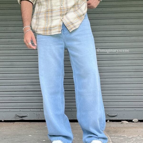 Lylatul Frosted Sky Unisex Baggy Fit Jeans