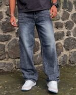 Lylatul Grey Opium Unisex Baggy Fit Jeans