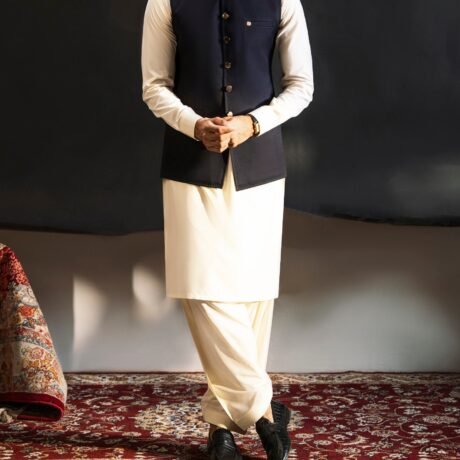 Lylatul Blended Navy Waistcoat
