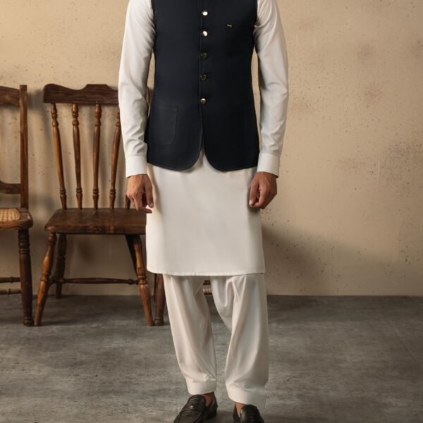 Lylatul Navy Blended Waistcoat