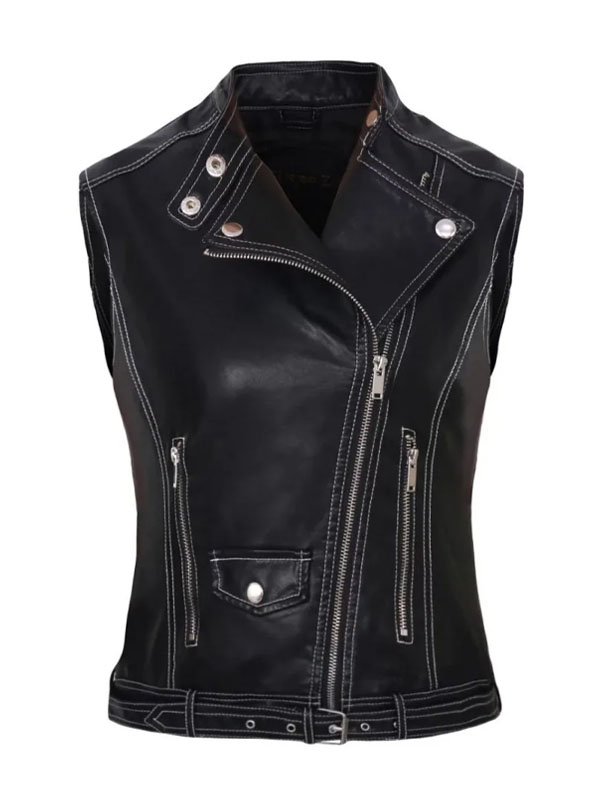 Lylatul Women Fashion Motorcycle Biker Leather Vest